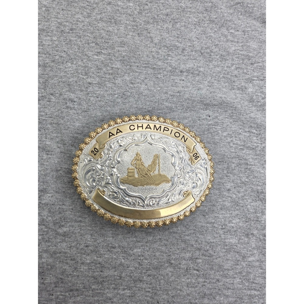 Vintage 2006 California Gymkhana Association AA Championship Rodeo Belt Buckle